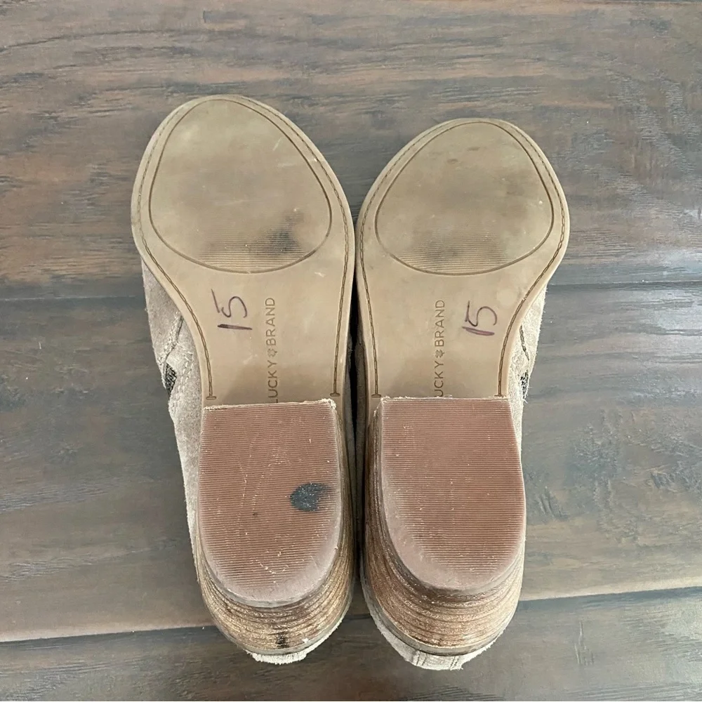 Lucky Brand Women's Tan Ankle Boot Upper Leather Two Zippers Size 8 - Picture 8 of 8